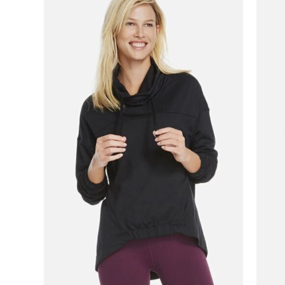Fabletics Black Europa Pullover Terry Sweatshirt Size Medium